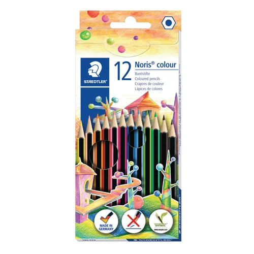 12 x Staedtler Noris Colour Colouring Pencils (Pack of 10) 185 C12