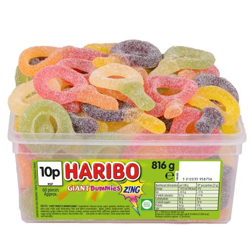 Haribo Giant Dummies Zing Sweets (Tub 816g)