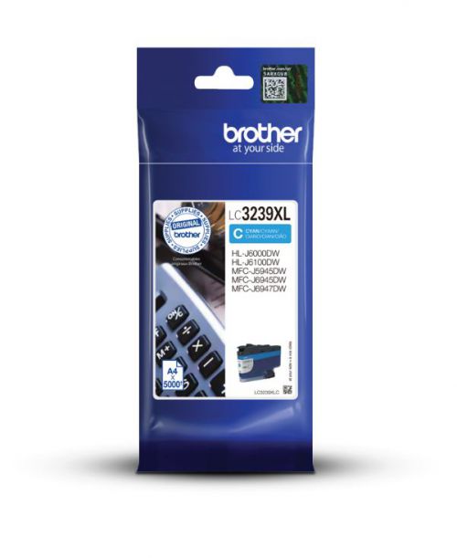 Brother LC3239XLC Ink Cartridge High Yield Page Life 5000pp Cyan Ref LC3239XLC 149024 Buy online at Office 5Star or contact us Tel 01594 810081 for assistance