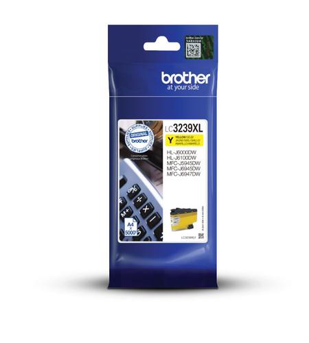 Brother LC3239XLY Ink Cartridge High Yield Page Life 5000pp Yellow Ref LC3239XLY Brother