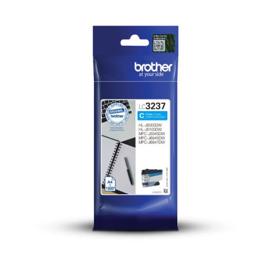 Brother LC3237C Ink Cartridge Page Life 1500pp Cyan Ref LC3237C