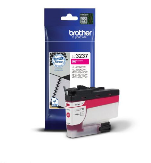 BRLC3237M | Looking for a cartridge that offers effortless performance every time you print? The Brother LC3237M Ink Cartridge in Magenta guarantees smooth, reliable and top quality printouts from your first to your last print. Great value for money, our perfectly balanced inks ensure your printer stays working at its best. 