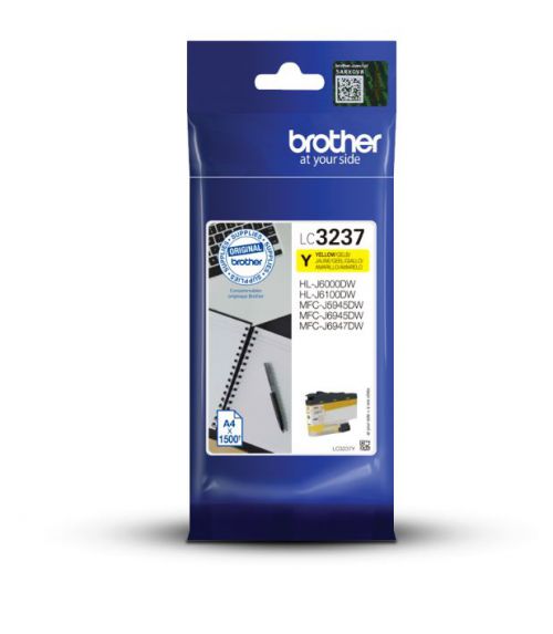 Brother LC3237Y Ink Cartridge Page Life 1500pp Yellow Ref LC3237Y Brother
