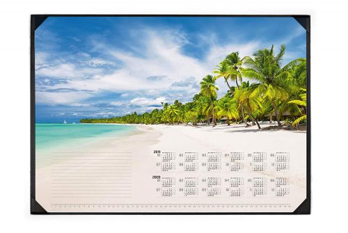 Durable Desk Mat Tropical Beach