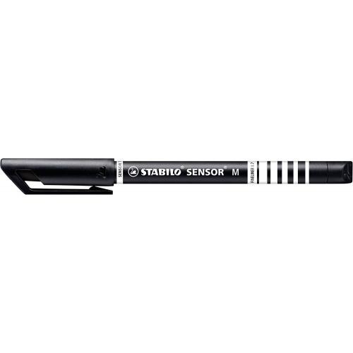 Stabilo Sensor 187 Fineliner Pen Medium Black 0.7mm 187/46 [Box 10]