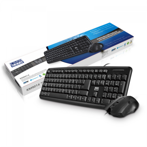 Dynamode USB Standard 104 Key Keyboard And Mouse Black
