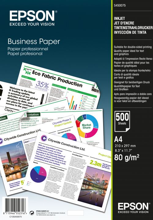 Epson Business Plain Paper 80Gsm A4 500Sheets