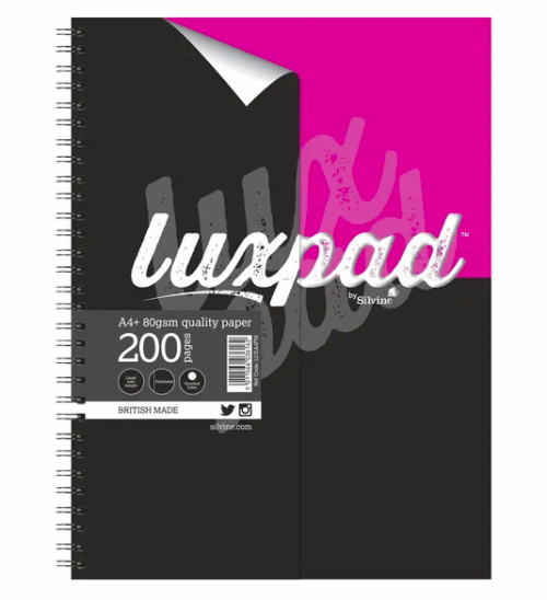 Silvine Luxpad Printed Hardback Notebook A4 Plus (Pack of 3) LUXA4FM