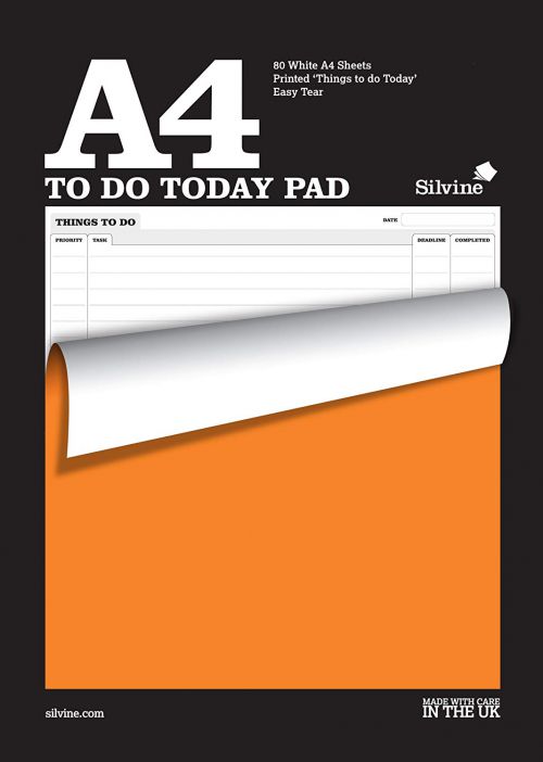 Silvine To Do Pad Printed Cover A4 80 Sheets PK10
