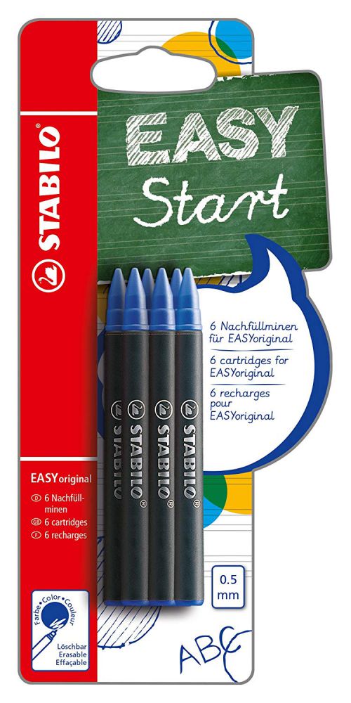 STABILO EASYoriginal Refills Blue (Pack 6) - B-47374-10 10661ST Buy online at Office 5Star or contact us Tel 01594 810081 for assistance