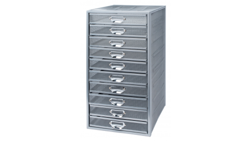 Mesh 10 Drawer sorter Silver