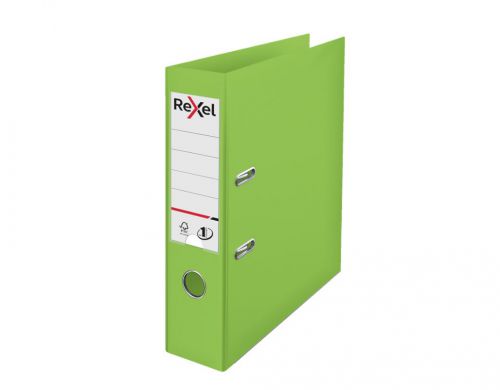 Rexel Choices Lever Arch File Polypropylene A4 75mm Spine Width Green (Pack 10) 2115505