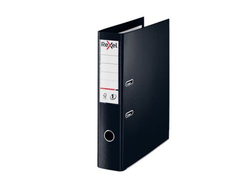 Rexel Choices Lever Arch File Polypropylene Foolscap 75mm Spine Width Black (Pack 10) 2115511