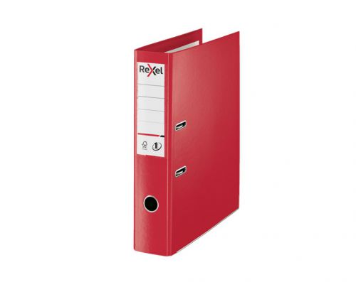 Rexel Choices Lever Arch File Polypropylene Foolscap 75mm Spine Width Red (Pack 10) 2115513