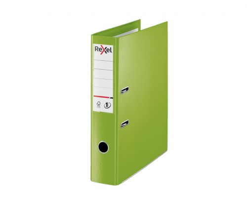 Rexel Choices Lever Arch File Polypropylene Foolscap 75mm Spine Width Green (Pack 10) 2115514