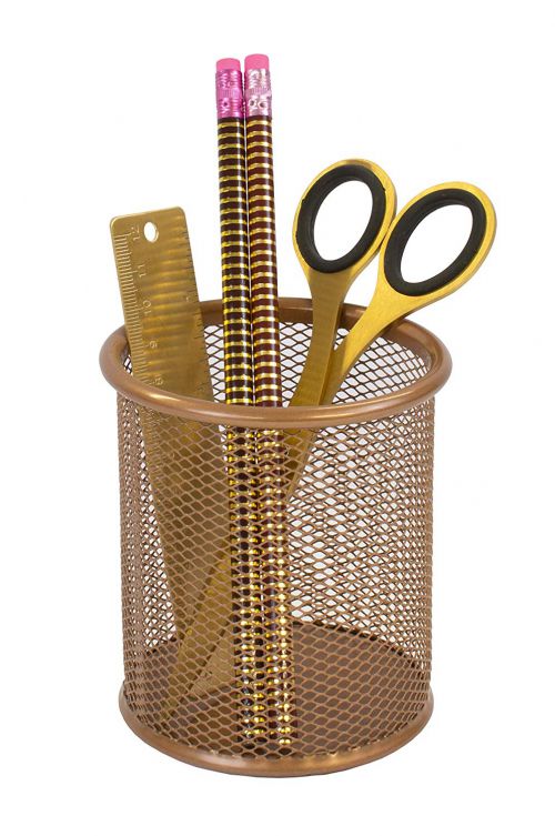 WIREMESH PEN POT - ROSEGOLD