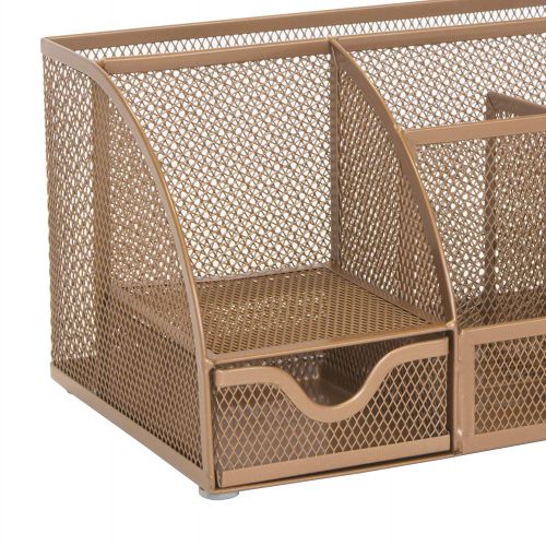 WIREMESH  DESK ORGANISER ROSEGOLD