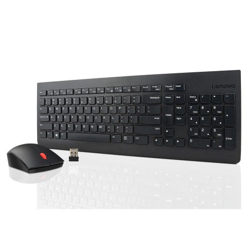 8LE4X30M39496 | The Lenovo Essential Wireless Keyboard and Mouse Combo – a sleek and stylish keyboard and mouse! The slim 2.5 zone wireless keyboard has a responsive key feeling and premium typing experience. The standard size wireless mouse compliments the keyboard in design and functionality.