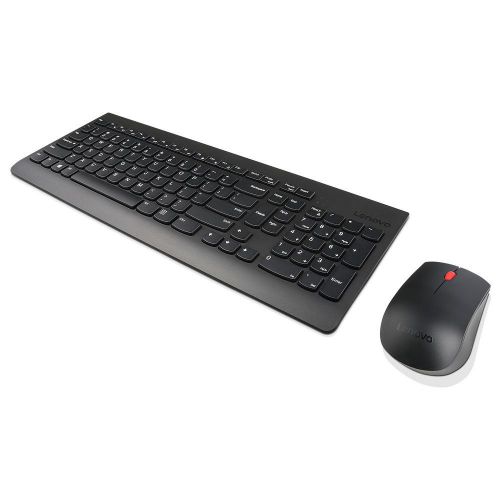 The Lenovo Essential Wireless Keyboard and Mouse Combo – a sleek and stylish keyboard and mouse! The slim 2.5 zone wireless keyboard has a responsive key feeling and premium typing experience. The standard size wireless mouse compliments the keyboard in design and functionality.