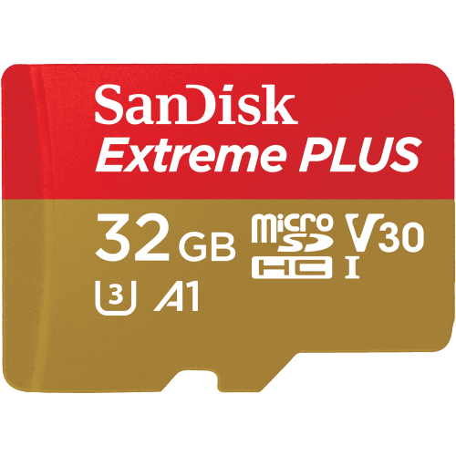 SanDisk Extreme Plus 32GB Class 10 UHS-I-U3 Micro SDHC Memory Card and Adapter  8SASDSQXBG032GGN6MA