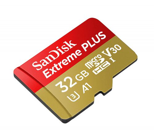 SanDisk Extreme Plus 32GB Class 10 UHS-I-U3 Micro SDHC Memory Card and Adapter