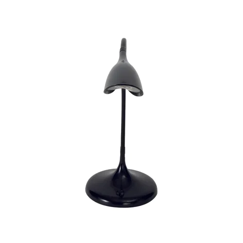 27838AL | Inspired by flowers, the Alba Arum LED Desk Lamp has a petal-shaped lamp head for a sleek and stylish addition to any desk. It has a flexible stem that can be easily adjusted and it casts a soft and warm light. The lamp has a low 3W energy consumption and a 25,000 hour lifespan.