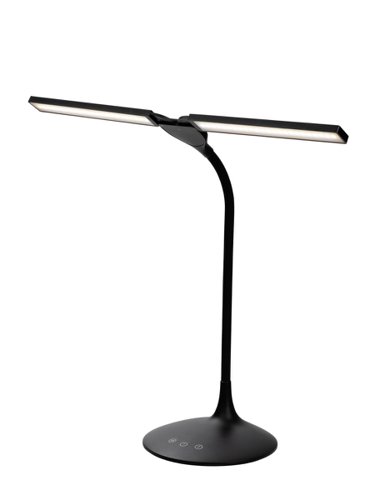 Alba Nomad Two Head Wireless Soft Touch LED Desk Lamp Black - LEDTWIN N