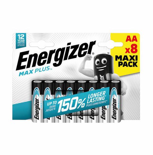 67019AA - Energizer Max Plus AA Alkaline Batteries (Pack 8) - E301324602
