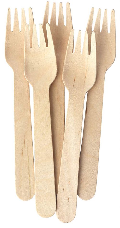 Caterpack Natural Birchwood Fork (Pack 100)