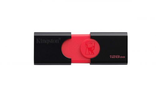 Kingston DataTraveler106 USB 3.0 Flash Drive 128GB Black Red