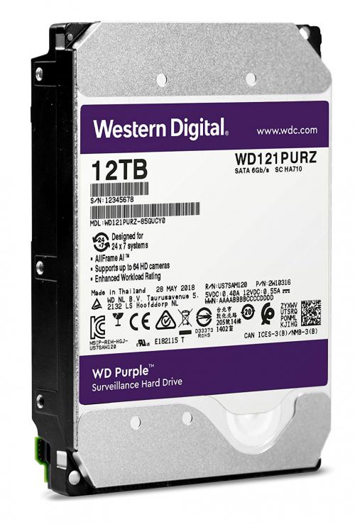 WD 12TB Purple SATA 3.5 Internal HDD