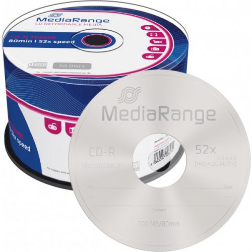 MediaRange CD (700Mb) 52x Speed Cake Pack of 50
