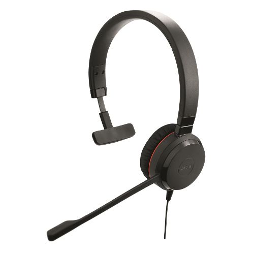 Jabra Evolve 30 II Mono Noise Cancelling Wired Headset USB and 3.5mm Jack Connectivity Boom Microphone DSP Function Microsoft Certified
