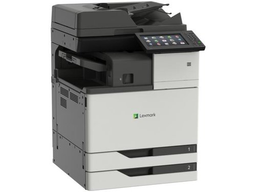 LEX32C0249 | Loaded with standard features, the 45 ppm, A3 Lexmark CX922de supports demanding workloads through a powerful combination of printing, copying, scanning, faxing and optional finishing.