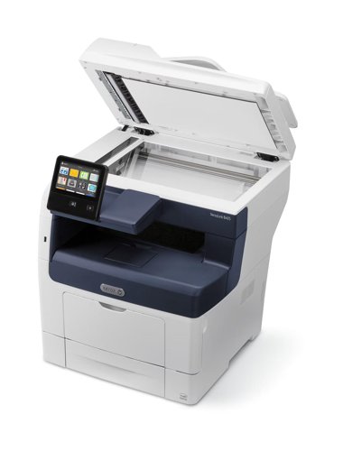 XERB405VDN | The Xerox B405DN can print and copy monochrome documents at speeds of up to 45ppm and offers a duty cycle of up to 110,000 pages a month. That makes the B405DN suitable for busy office environments that require high-performance printing on a budget.Built for speed and efficiency, the Xerox B405DN offers a 550 sheet paper tray as standard, which can be expanded up to 2200 sheets with up to 4 extra 550 sheet trays if required. There is also an inbuilt 150 sheet multi-purpose tray suitable for envelopes and compliment slips.You also get high-speed network connectivity as standard. The B405DN has 10/100/1000 Base-T ethernet connectivity along with NFC Tap-to-pair for mobile printing and USB 3.0 for direct PC to device printing.