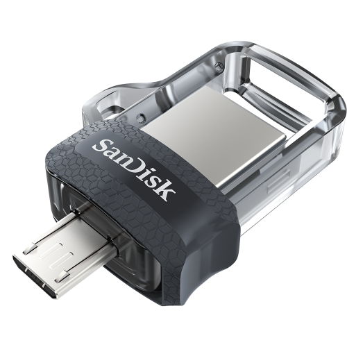 The SanDisk Ultra® Dual Drive m3.0 makes it easy to transfer content from your phone to your computer. With a micro-USB connector on one end and a USB 3.0 connector on the other, the drive lets you move content easily between your devices—from your Android™ smartphone or tablet to your laptop, PC or Mac computer. The USB 3.0 connector is high-performance and backward-compatible with USB 2.0 ports. The SanDisk® Memory Zone app for Android (available on Google Play) helps you manage your device’s memory and your content.