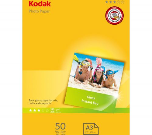 KOD5740-550 | All KODAK Inkjet Photo Papers are porous. That means they dry instantly, so you can go from picture to print in seconds. Plus, our papers absorb inks faster, so your pictures won’t smear or smudge. Convenience, quality, and KODAK.