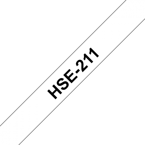 BA71919 Brother HSe Heat Shrink Tube Tape Cassette 5.8mm x 1.5m Black on White HSE211