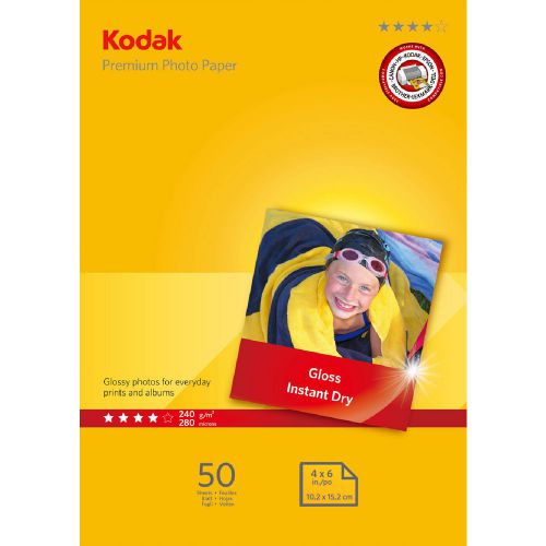 KOD5740-096 | All KODAK Inkjet Photo Papers are porous. That means they dry instantly, so you can go from picture to print in seconds. Plus, our papers absorb inks faster, so your pictures won’t smear or smudge. Convenience, quality, and KODAK.