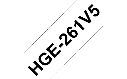 BRHGE261V5 | The Brother HGE-261V5 high grade labelling tape offers both high-quality resolution and high-speed printing, making it the perfect tool for industries that need to print large quantities of labels as quickly as possible.Specially designed to offer both high-quality resolution and high-speed printing, it’s the perfect tool for industries that need to print large quantities, quickly.These self-adhesive laminated labels have been developed to withstand extremes of temperatures, and are resistant to chemicals, abrasion, sunlight and submersion in water, making them suitable for both indoor and outdoor use.By choosing genuine Brother labelling tape, you’ll ensure that your machine continues to work at its best, providing you with results that are clear, legible and designed to last.