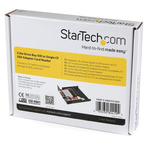 StarTech.com 3.5 Bay IDE To CF SSD Adapter Card
