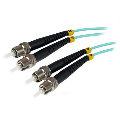 StarTech 1m Aqua MM 50 125 Duplex LSZH Cable