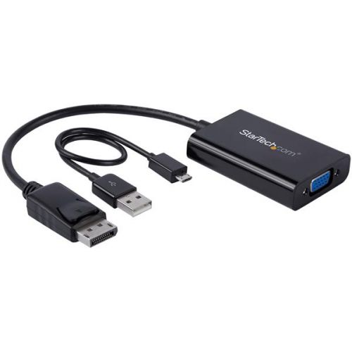 StarTech.com DisplayPort to VGA Adapter with Audio AV Cables 8STDP2VGAA
