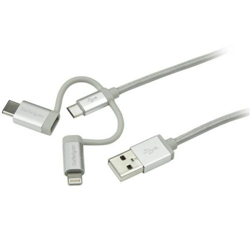 StarTech.com 1M 3 in 1 Lightening USB Cable