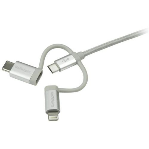 StarTech.com 1M 3 in 1 Lightening USB Cable External Computer Cables 8STLTCUB1MGR
