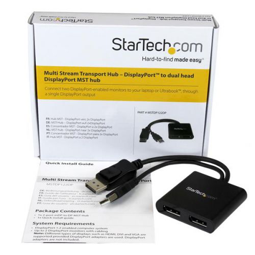 StarTech.com MST Hub DisplayPort to 2x DisplayPort  8STMSTDP122DP