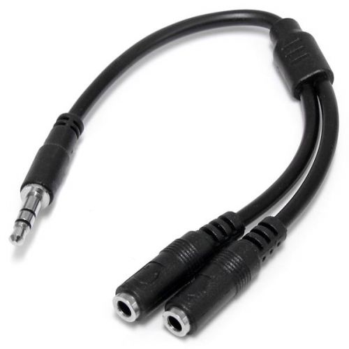 StarTech.com Slim Stereo Splitter M to 2x F Cable