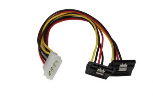 StarTech.com 12in LP4 to 2x Right Angle SATA
