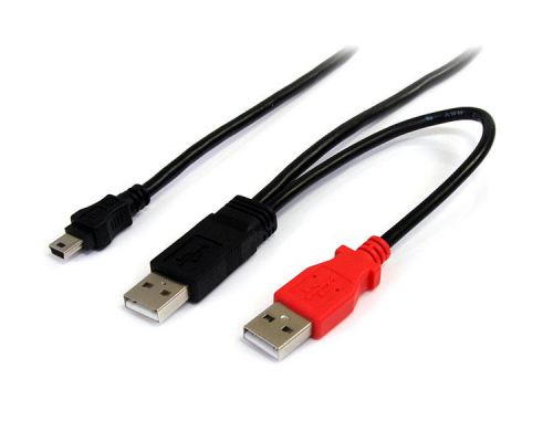 StarTech 1 ft USB Y Cable for External Hard Drive