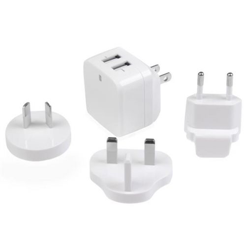 StarTech.com Dual Port USB Wall Charger  8STUSB2PACWH